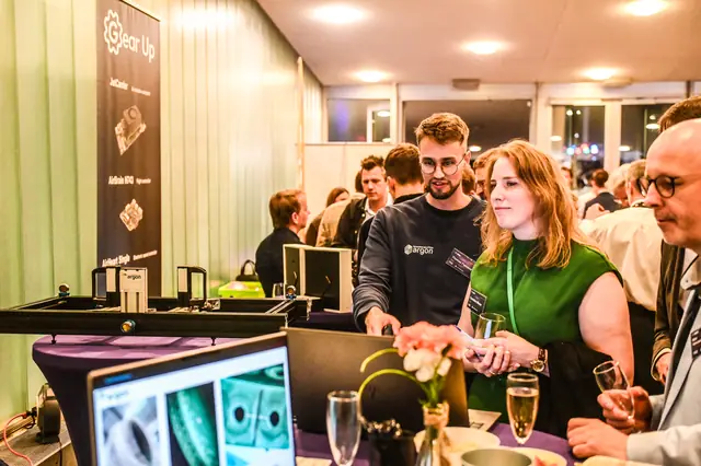 A demo at one of the booths.